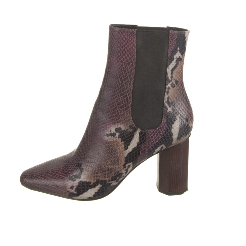 DONALD J PLINER Snakeskin Animal Print Chelsea Boots Size: 6.5 | US 6.5